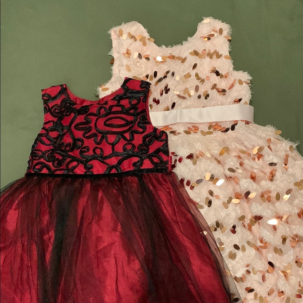 2 dresses!!! Jessica Simpson Pink Sequin & Marmellata Red Formal dresses